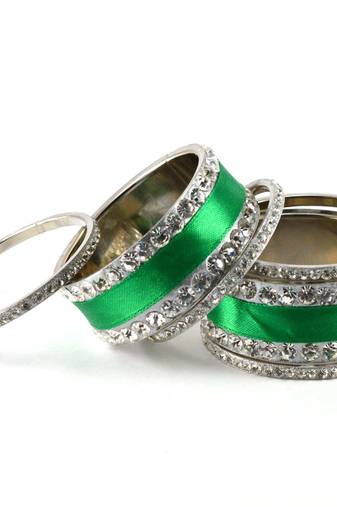 Green Crystal Bangles And Bracelets