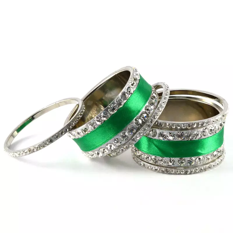 Green Crystal Bangles And Bracelets