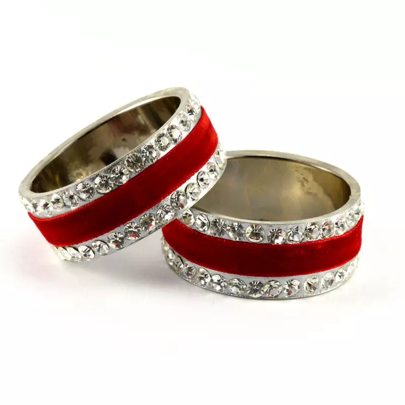 Red Crystal Bangles And Bracelets