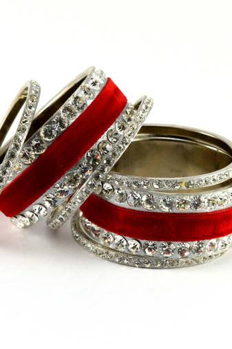 Red Crystal Bangles And Bracelets