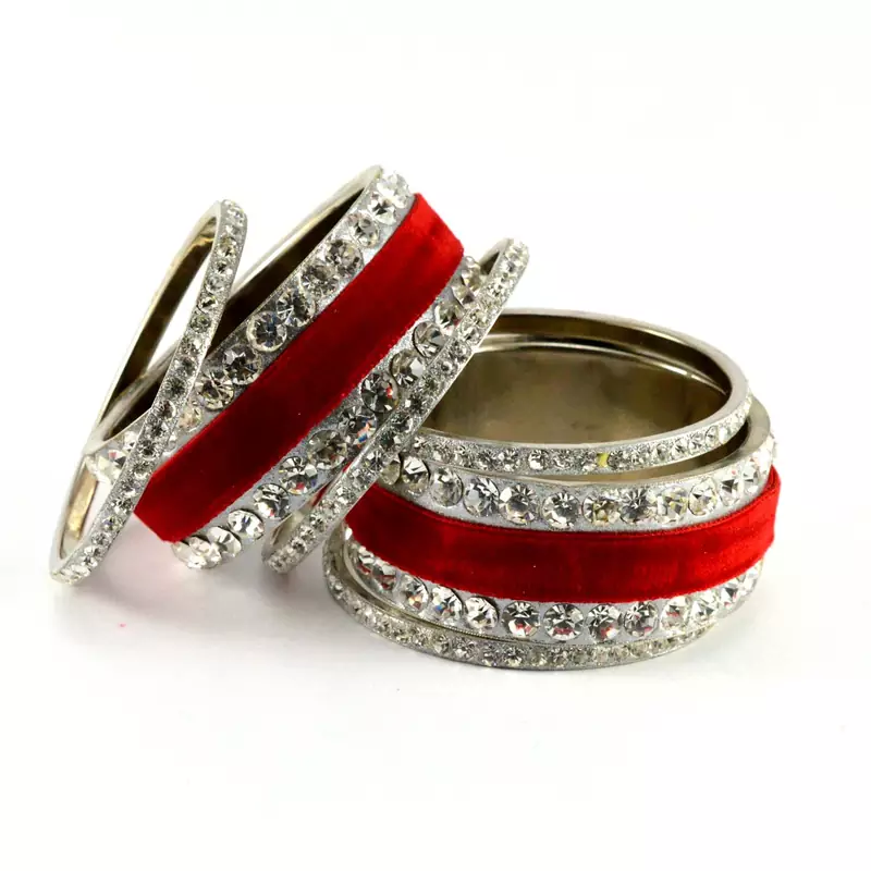 Red Crystal Bangles And Bracelets