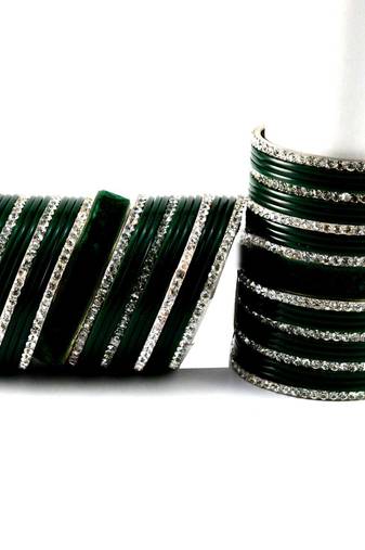 Green Crystal Bangles And Bracelets