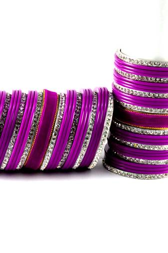 Purple Crystal Bangles And Bracelets