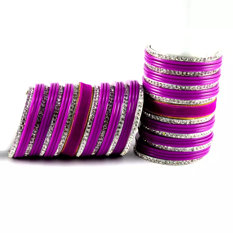 Purple Crystal Bangles And Bracelets