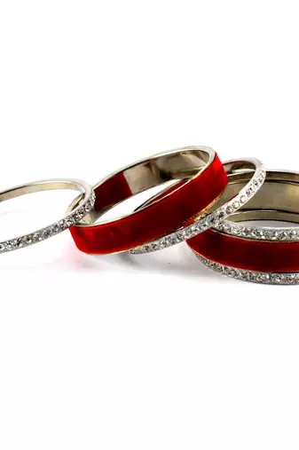 Red Crystal Bangles And Bracelets