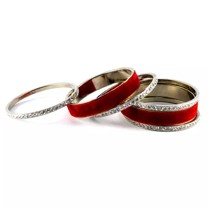 Red Crystal Bangles And Bracelets