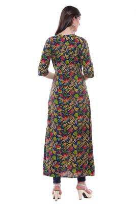 Multicolor printed rayon ethnic-kurtis 4