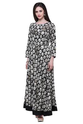 Black embroidered viscose kurtis 1