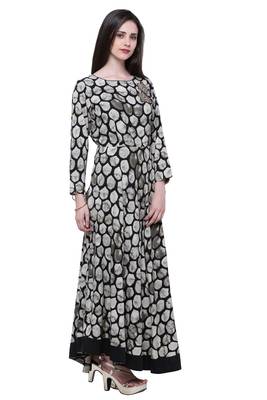 Black embroidered viscose kurtis 3