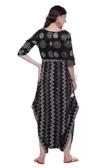 Black printed cotton kurtis