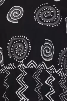 Black printed cotton kurtis