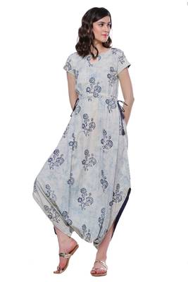 Indigo printed cotton kurtis 1
