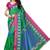 Green printed bhagalpuri silk saree with blouse