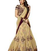 Multicolor Net And Dupatta Net Embroidered Work Unstitched Lehenga Choli