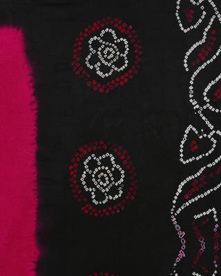 Magenta Printed Georgette Saree With Blouse 3