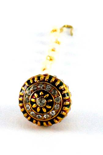 Gold Crystal Maang-Tikka
