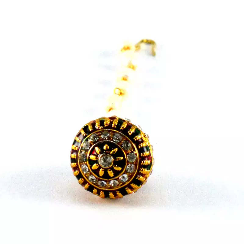 Gold Crystal Maang-Tikka
