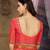 Orange printed georgette saree with blouse