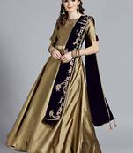 Chhabra 555 Gold embroidered dupion silk embroidered kurtis