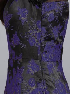 Black embroidered art silk gowns 5
