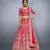 Pink Sequins Embroidered Art Silk Semi Stitched bridal lehenga
