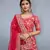 Pink Sequins Embroidered Art Silk Semi Stitched bridal lehenga