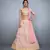 Delightful Baby Pink Sequins And Dori Embroidered Net fabric lehenga choli for bridesmaid