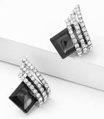 Black crystal studs