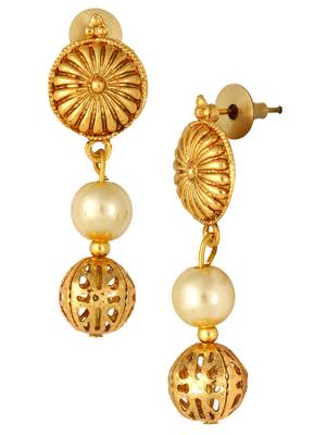 Gold pearl necklace sets 3