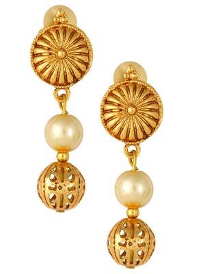 Gold pearl necklace sets 4