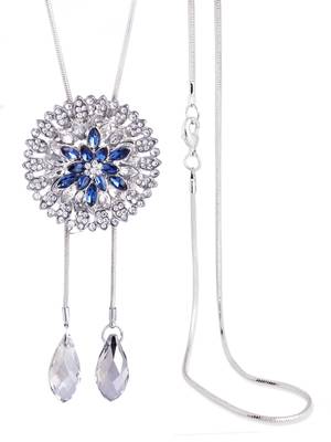 Blue crystal necklace sets 1
