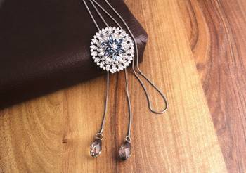 Blue crystal necklace sets 3