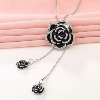 Black cubic zirconia necklace sets 3