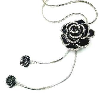 Black cubic zirconia necklace sets 5
