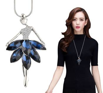 Blue crystal necklace sets 1