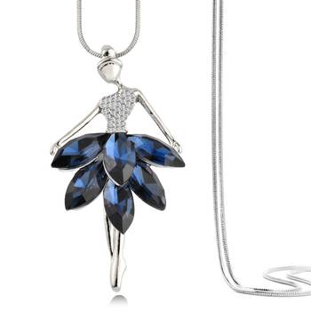 Blue crystal necklace sets 2