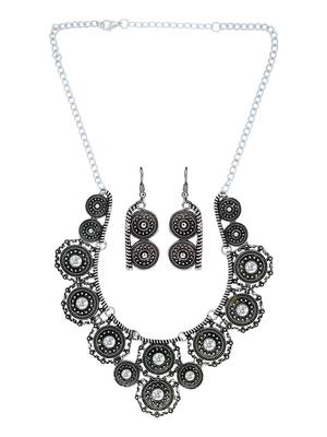 Silver cubic zirconia necklace sets 3