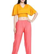 Light Pink Color Plain Lace Plazo