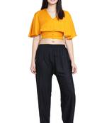 Black Color Plain Lace Plazo