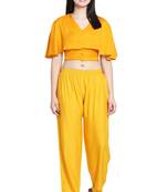 Yellow Color Plain Lace Plazo