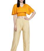 Skin Color Plain Lace Plazo