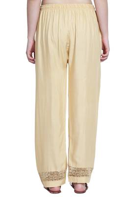 Skin Color Plain Lace Plazo 5