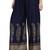 Navy Blue Color Gold Print Plazo