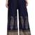 Navy Blue Color Gold Print Plazo