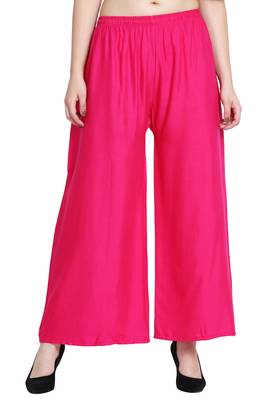 Pink Color Plain Sarara Plazo 2