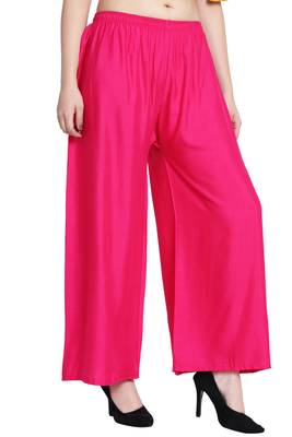 Pink Color Plain Sarara Plazo 4