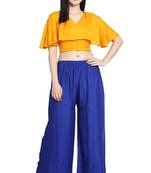 Royal Blue Color Plain Sarara Plazo