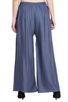 Grey Color Plain Sarara Plazo 5