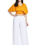 White Color Plain Sarara Plazo