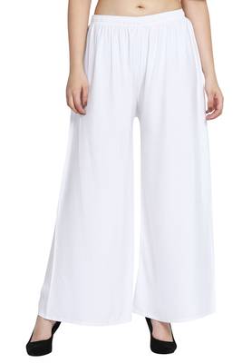 White Color Plain Sarara Plazo 2